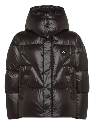 Peuterey Plurals X Tony Effe Thugger Lks Nylon Down Jacket In Brown