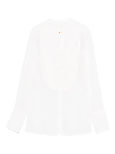 Trame Auree Pleated-panel Shirt In White