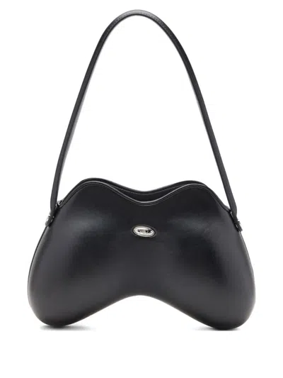 Diesel Double-d Shoulder Bag In Black