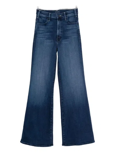 Mother The Hustler Roller Sneak Jeans In Blue