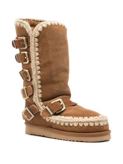 Mou Eskimo 40 Buckle Straps Boots In Brown