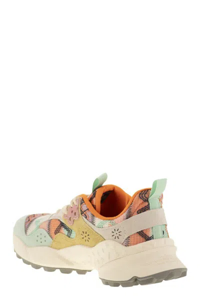 Flower Mountain Kotetsu Sneakers In Suede And Technical Fabric In Multi