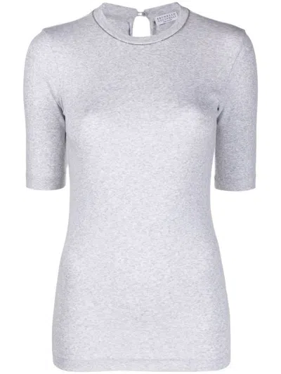 Brunello Cucinelli Cotton T-shirt In Gray