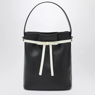 Ferragamo | Bucket Bag Black/mascarpone With Bow In Black
