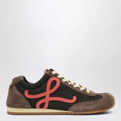 Loewe Multicolor Canvas And Suede Ballet Runner 2.0 Snea In Animal Print
