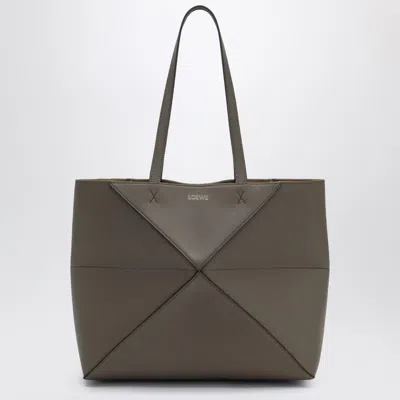 Loewe | Medium Puzzle Fold Tote Bag In Taupe Grenade Leather In Brown