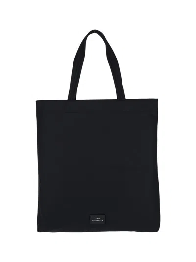 Anya Hindmarch Women Black Nylon Eyes Shopping Bag