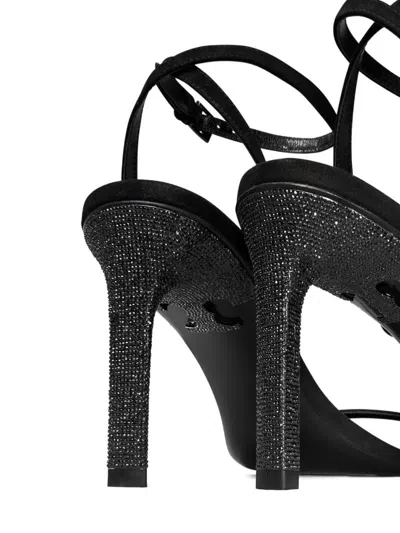 Tory Burch "pave" Heel Sandal 90mm Shoes In Black