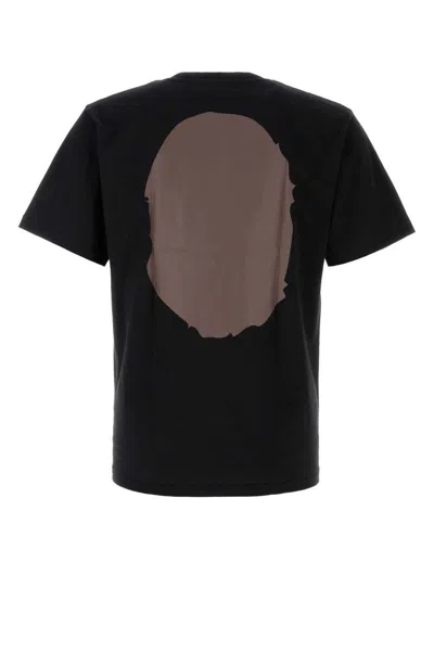 Bape Black Cotton T-shirt In Black