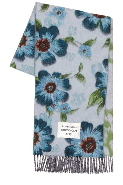 Acne Studios Flower Scarf In Multi