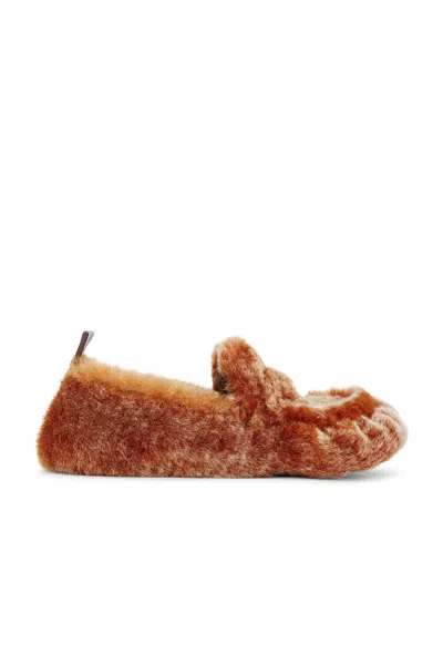Acne Studios Shearling Loafer In Multi
