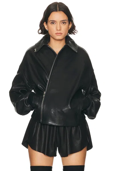 Haelo Wrap Flight Bomber In Black