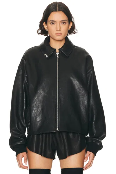 Haelo Wrap Flight Bomber In Black