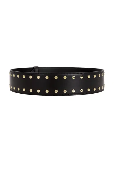 Khaite Theo Studded Leather Belt In Black