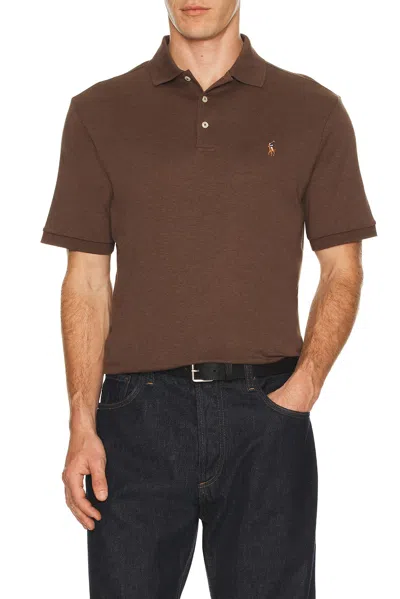 Polo Ralph Lauren Short Sleeve Soft Touch Polo In Brown