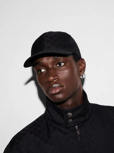 Gucci Gg Ripstop Baseball Cap In Black