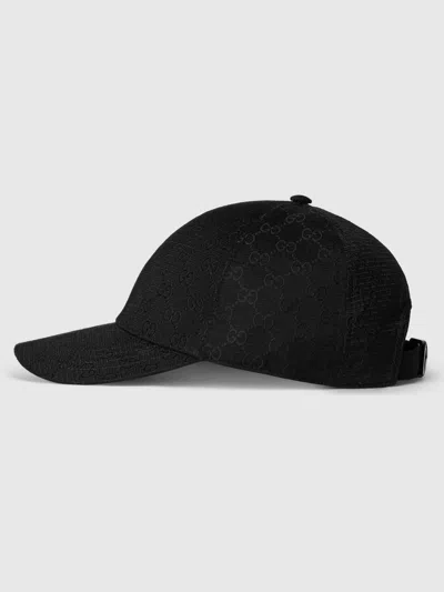 Gucci Gg Ripstop Baseball Cap In Black