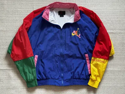 Pre-owned Jordan Nike Vintage Nike Air Jordan Windbreaker W/ Packable Hood In Multi