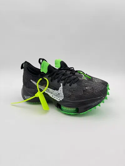 Pre-owned Nike X Off White Off-white Nike Air Zoom Tempo Flyknit Black Green Shoes