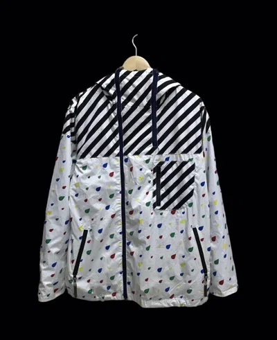 Pre-owned Japanese Brand Vintage Yonex Inspired Off-white Outdoor Jacket Hoodie In Multi