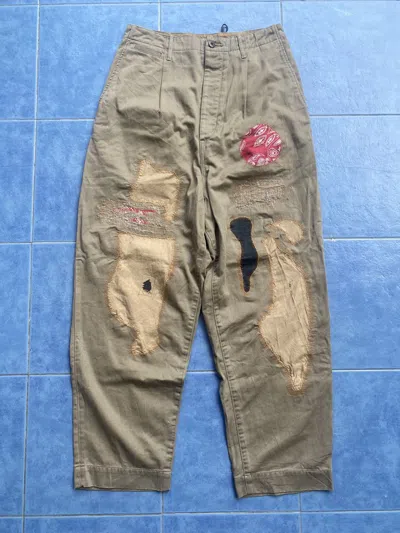 Pre-owned Japanese Brand Kapital Katsuragi High Waist Pants In Brown