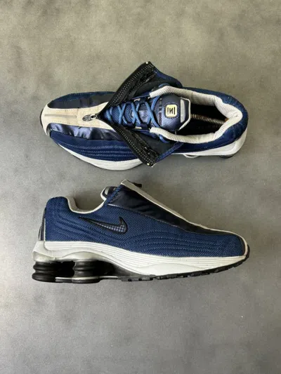 Pre-owned Nike X Vintage 2002 Nike Shox R4+ Vintage Nike Shox Zip Up 104311-441 Mens Shoes In Blue