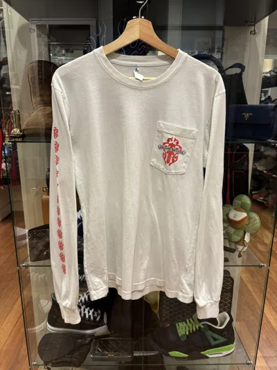 Pre-owned Chrome Hearts Vine Dagger Long Sleeve Top In White