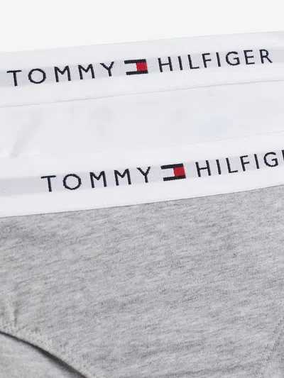 Tommy Hilfiger Girls 2 Pack Bikini Knickers Set In White