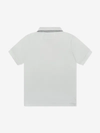 C.p. Company Boys Logo Polo Shirt In Silver