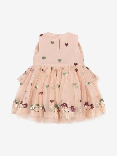 Konges Slojd Konges Sløjd Girls Yvonne Bow Dress In Pink