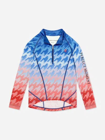 Perfect Moment Girls Thermal Degrade Layer Top In Blue