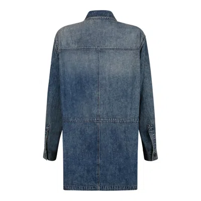 Isabel Marant Faded Blue Cotton Jacket In Blue