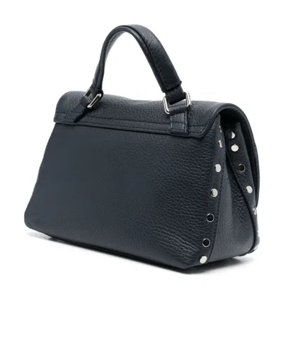 Zanellato Postina Daily Baby Leather Handbag In Black