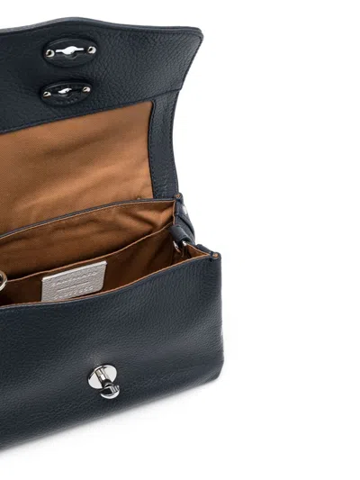 Zanellato Postina Daily Baby Leather Handbag In Black