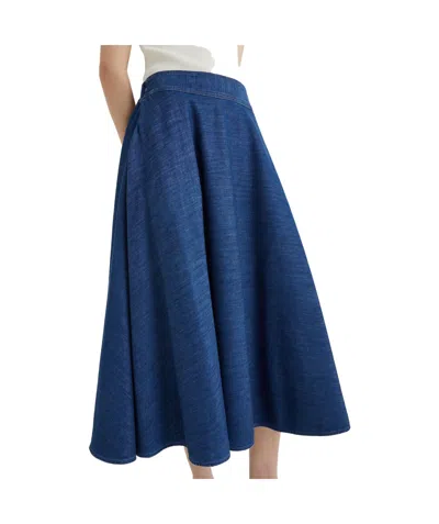 Marella Denim Circle Skirt - Blue Jeans In Blue