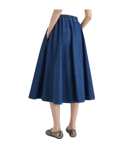 Marella Denim Circle Skirt - Blue Jeans In Blue