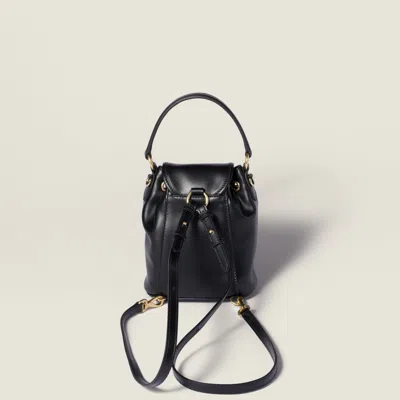 Miu Miu Leather Mini-backpack In Black