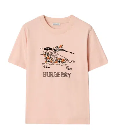 Burberry Equestrian Knight Design T-shirt In Neutral
