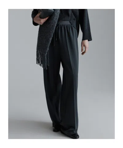 Marella Drawstring Trousers In Gray