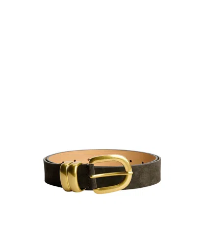 By Malene Birger Zoira Suede-buckle Belt In Black