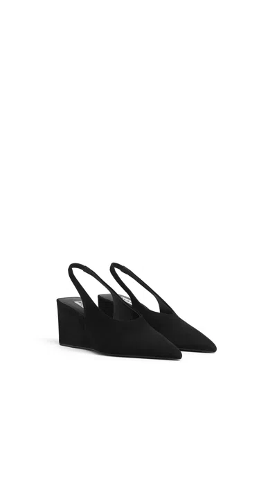 Alaïa Slingback Wedge Sandals In Black