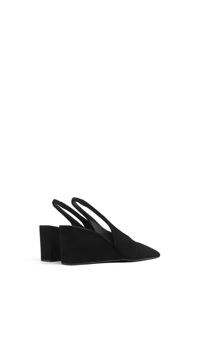 Alaïa Slingback Wedge Sandals In Black