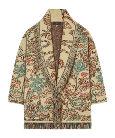 Alanui Sketched By The Ses Cardigan Mit Fransen In Multi