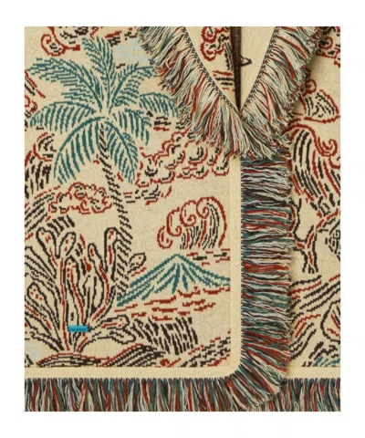 Alanui Sketched By The Ses Cardigan Mit Fransen In Multi