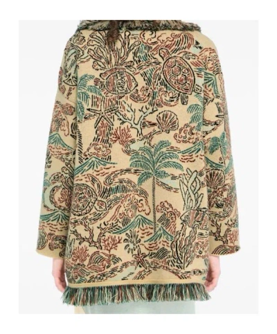 Alanui Sketched By The Ses Cardigan Mit Fransen In Multi