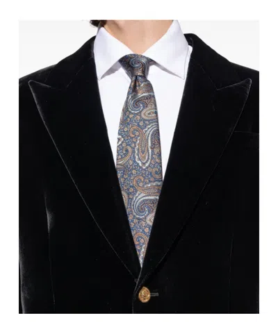 Etro Paisley-patterned Tie In Black