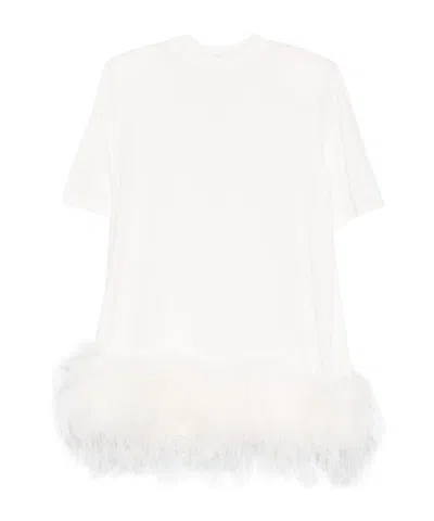 Attico Round Neck Dress In White