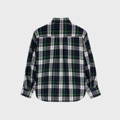 Celine Shirt In Tartan Cashmere In Green