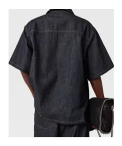 Stella Mccartney Lace Detailed Short-sleeve Shirt In Black