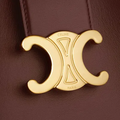 Celine Medium Bucket Louise In Smooth Calfskin In Brown